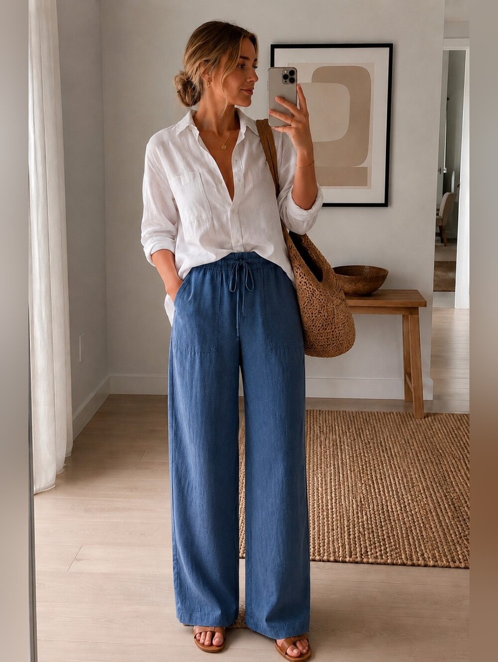 NWOT Pantalon FIG Tencel & lin – Taille M FIG